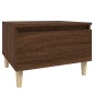 vidaXL Mesa auxiliar madera contrachapada roble marrón 50x46x35 cm vidaXL Mesa auxiliar madera contrachapada roble marrón 50x46x35 cm