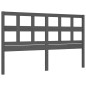 vidaXL Estructura de cama matrimonio con cabecero madera maciza gris vidaXL Estructura de cama matrimonio con cabecero madera maciza gris