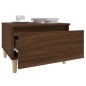 vidaXL Mesa auxiliar madera contrachapada roble marrón 50x46x35 cm vidaXL Mesa auxiliar madera contrachapada roble marrón 50x46x35 cm
