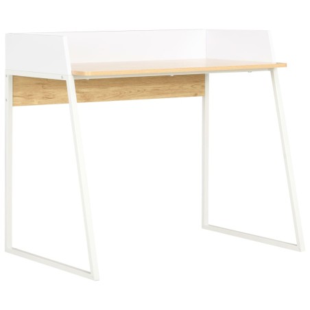 vidaXL Escritorio color roble y blanco 90x60x88 cm