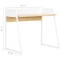 vidaXL Escritorio color roble y blanco 90x60x88 cm vidaXL Escritorio color roble y blanco 90x60x88 cm