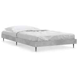 vidaXL Estructura de cama madera contrachapada gris hormigón 90x190 cm