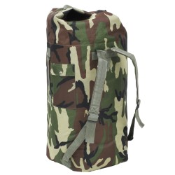vidaXL Bolso de lona estilo militar 85 L camuflaje