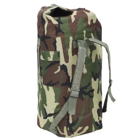 vidaXL Bolso de lona estilo militar 85 L camuflaje