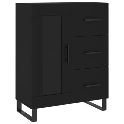 vidaXL Aparador de madera de ingeniería negro 69,5x34x90 cm