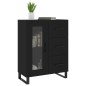 vidaXL Aparador de madera de ingeniería negro 69,5x34x90 cm