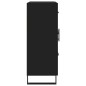 vidaXL Aparador de madera de ingeniería negro 69,5x34x90 cm