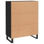 vidaXL Aparador de madera de ingeniería negro 69,5x34x90 cm