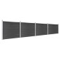 vidaXL Set de panel de valla WPC gris 699x146 cm vidaXL Set de panel de valla WPC gris 699x146 cm