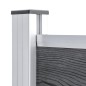 vidaXL Set de panel de valla WPC gris 699x146 cm vidaXL Set de panel de valla WPC gris 699x146 cm