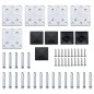 vidaXL Set de panel de valla WPC gris 699x146 cm vidaXL Set de panel de valla WPC gris 699x146 cm