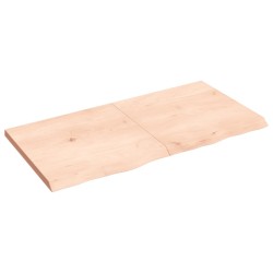 vidaXL Encimera de baño madera maciza sin tratar 120x60x(2-4) cm