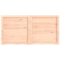 vidaXL Encimera de baño madera maciza sin tratar 120x60x(2-4) cm