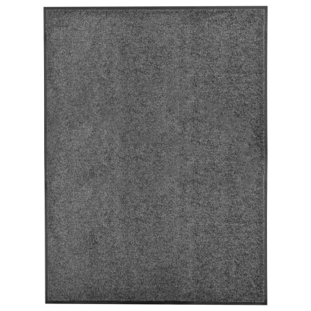 vidaXL Felpudo lavable gris antracita 90x120 cm