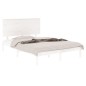 vidaXL Estructura de cama madera maciza de pino blanca 120x200 cm