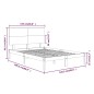 vidaXL Estructura de cama madera maciza de pino blanca 120x200 cm