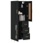 vidaXL Aparador alto madera contrachapada negro 69,5x34x180 cm vidaXL Aparador alto madera contrachapada negro 69,5x34x180 cm