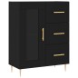 vidaXL Aparador alto madera contrachapada negro 69,5x34x180 cm vidaXL Aparador alto madera contrachapada negro 69,5x34x180 cm