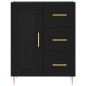 vidaXL Aparador alto madera contrachapada negro 69,5x34x180 cm vidaXL Aparador alto madera contrachapada negro 69,5x34x180 cm