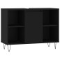 vidaXL Mueble de baño madera de ingeniería negro 80x33x60 cm vidaXL Mueble de baño madera de ingeniería negro 80x33x60 cm