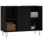 vidaXL Mueble de baño madera de ingeniería negro 80x33x60 cm vidaXL Mueble de baño madera de ingeniería negro 80x33x60 cm
