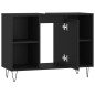 vidaXL Mueble de baño madera de ingeniería negro 80x33x60 cm vidaXL Mueble de baño madera de ingeniería negro 80x33x60 cm