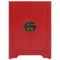 vidaXL Mesita de noche madera de Paulownia rojo 38x28x52 cm