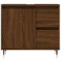 vidaXL Armario de baño madera contrachapada marrón roble 65x33x60 cm