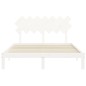 vidaXL Estructura de cama con cabecero madera maciza blanco 140x200 cm vidaXL Estructura de cama con cabecero madera maciza blanco 140x200 cm