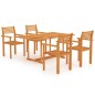 vidaXL Conjunto de comedor de jardín 5 piezas madera maciza de teca vidaXL Conjunto de comedor de jardín 5 piezas madera maciza de teca