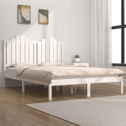 vidaXL Estructura de cama de madera maciza de pino blanco 160x200 cm