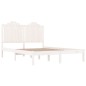 vidaXL Estructura de cama de madera maciza de pino blanco 160x200 cm