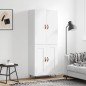 vidaXL Aparador alto madera contrachapada blanco brillo 69,5x34x180 cm vidaXL Aparador alto madera contrachapada blanco brillo 69,5x34x180 cm