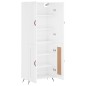 vidaXL Aparador alto madera contrachapada blanco brillo 69,5x34x180 cm vidaXL Aparador alto madera contrachapada blanco brillo 69,5x34x180 cm