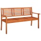 vidaXL Banco de jardín 3 plazas 150 cm madera de eucalipto maciza vidaXL Banco de jardín 3 plazas 150 cm madera de eucalipto maciza