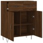 vidaXL Aparador de madera de ingeniería marrón roble 69,5x34x90 cm vidaXL Aparador de madera de ingeniería marrón roble 69,5x34x90 cm