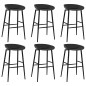 vidaXL Mesa alta y taburetes de bar 7 piezas negro vidaXL Mesa alta y taburetes de bar 7 piezas negro