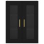 vidaXL Aparador alto madera contrachapada negro 69,5x34x180 cm