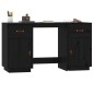 vidaXL Escritorio con armarios madera maciza pino negro 135x50x75 cm vidaXL Escritorio con armarios madera maciza pino negro 135x50x75 cm