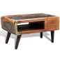 vidaXL Mesa de centro con 1 cajón bordes curvados de madera reciclada vidaXL Mesa de centro con 1 cajón bordes curvados de madera reciclada