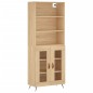 vidaXL Aparador alto madera contrachapada color roble 69,5x34x180 cm vidaXL Aparador alto madera contrachapada color roble 69,5x34x180 cm