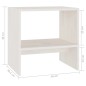 vidaXL Mesita de noche madera maciza de mango blanco 40x30,5x40 cm vidaXL Mesita de noche madera maciza de mango blanco 40x30,5x40 cm