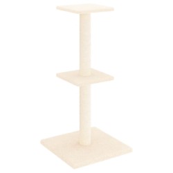 vidaXL Rascador para gatos con postes de sisal color crema 73 cm
