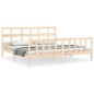 vidaXL Estructura de cama de matrimonio con cabecero madera maciza vidaXL Estructura de cama de matrimonio con cabecero madera maciza