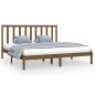 vidaXL Estructura de cama madera maciza de pino marrón miel 200x200 cm