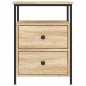vidaXL Mesitas noche 2 uds madera ingeniería roble Sonoma 44x45x60 cm vidaXL Mesitas noche 2 uds madera ingeniería roble Sonoma 44x45x60 cm