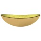 vidaXL Lavabo de vidrio templado dorado 54,5x35x15,5 cm vidaXL Lavabo de vidrio templado dorado 54,5x35x15,5 cm