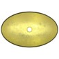 vidaXL Lavabo de vidrio templado dorado 54,5x35x15,5 cm vidaXL Lavabo de vidrio templado dorado 54,5x35x15,5 cm