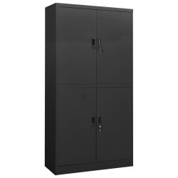 vidaXL Armario de oficina de acero gris antracita 90x40x180 cm