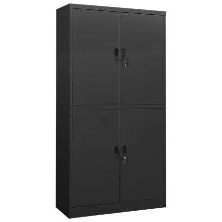 vidaXL Armario de oficina de acero gris antracita 90x40x180 cm